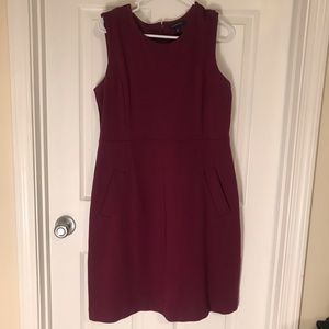 Maroon or burgundy Lands End dress, WITH POCKETS!